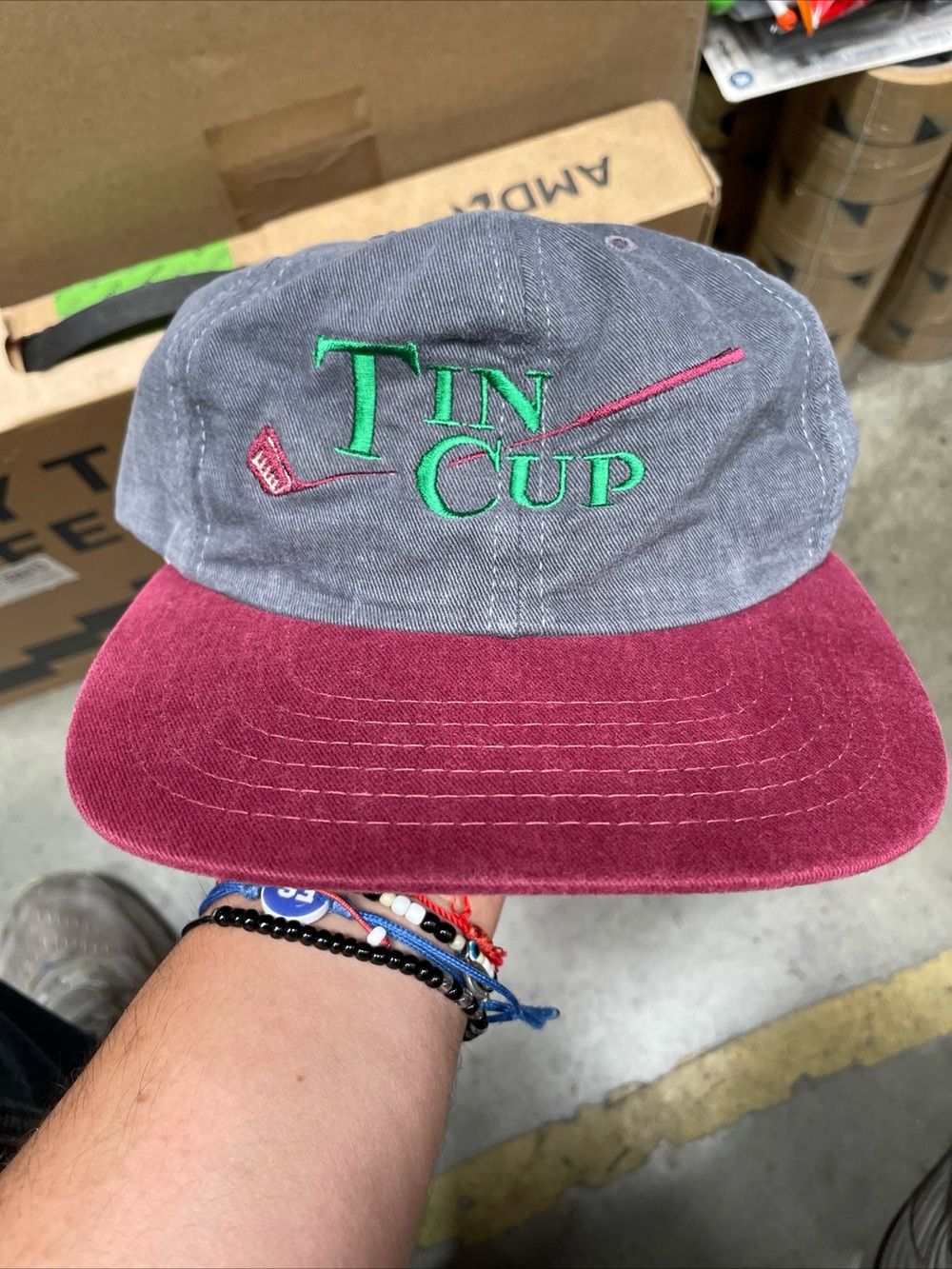 Tin Cup VTG 1996 Golf Movie Cast & Crew Promo SnapBack Cap(Kevin Costner)#2